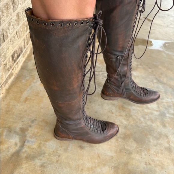 Free People Caspian Boots Sz 9 Brown studded excellent condition priced - Picture 4 of 10